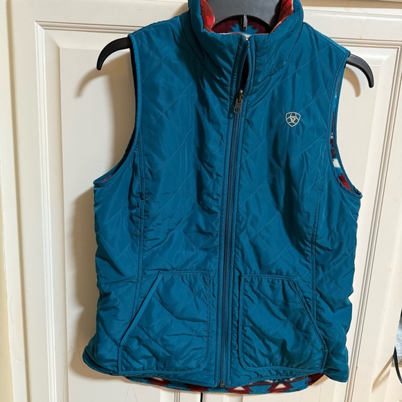 Ariat Dilon Reversible Insulated Vest color Teal size small - Picture 2 of 13